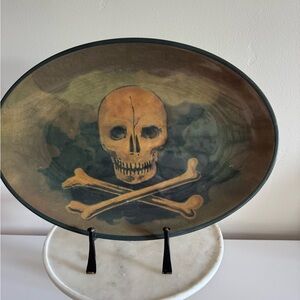 John Derian Collaboration with Target      Skull and Crossbones Art Plate